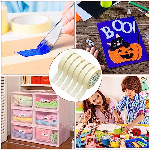 Image of Fainne 60 Rolls Masking Tape Bulk 0.8 Inch 55 Yards | General Purpose Tape for Classroom, Labeling, Crafts, Office, School Projects, Easy Tear & Clean Removal, Beige White