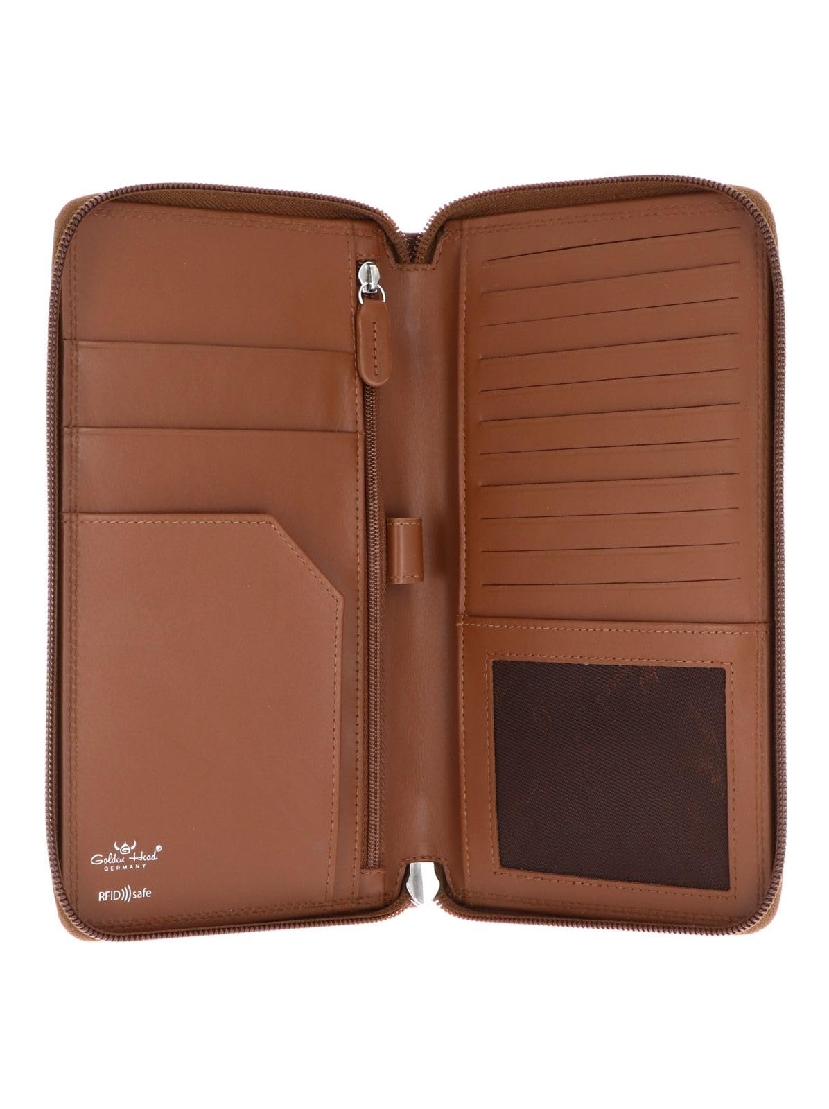 Golden Head Polo RFID Protect RV Travel portfel 4487, koniak, Einheitsgröße, Elegancki