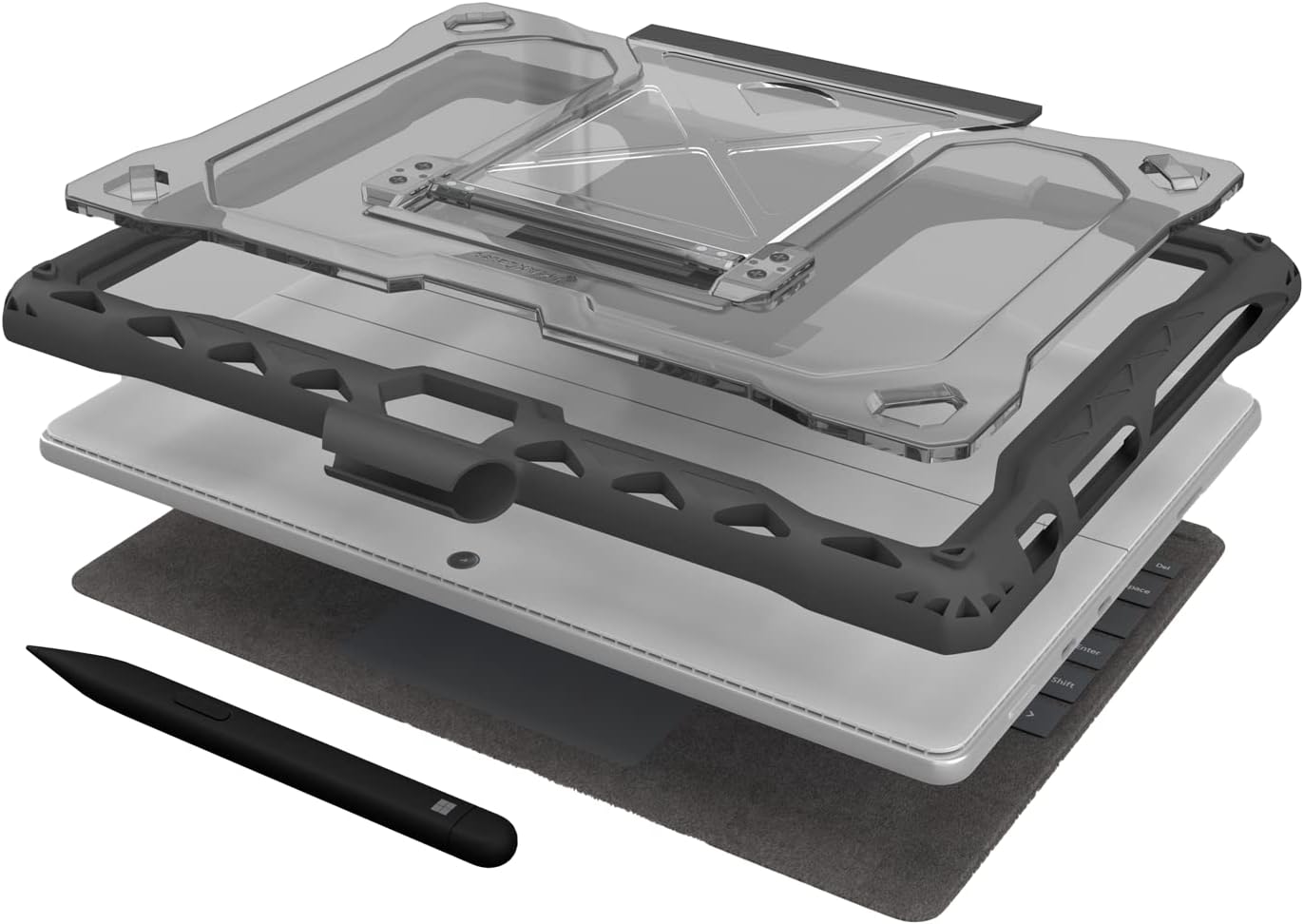 MaxCases Shield Extreme X2 for Microsoft Surface Pro 8 (Gray) - Image 4