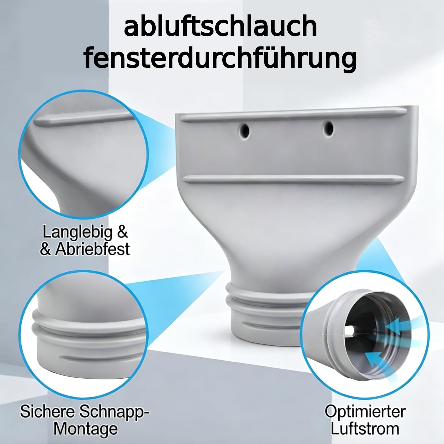 Klimaanlage Dachfenster, Abluftschlauch Fensterdurchführung, Dachfenster Klimaanlage Abdichtung, Fensterabdichtung für Mobile Klimageräte, Fensteradapter für Mobile Klimageräte (A)