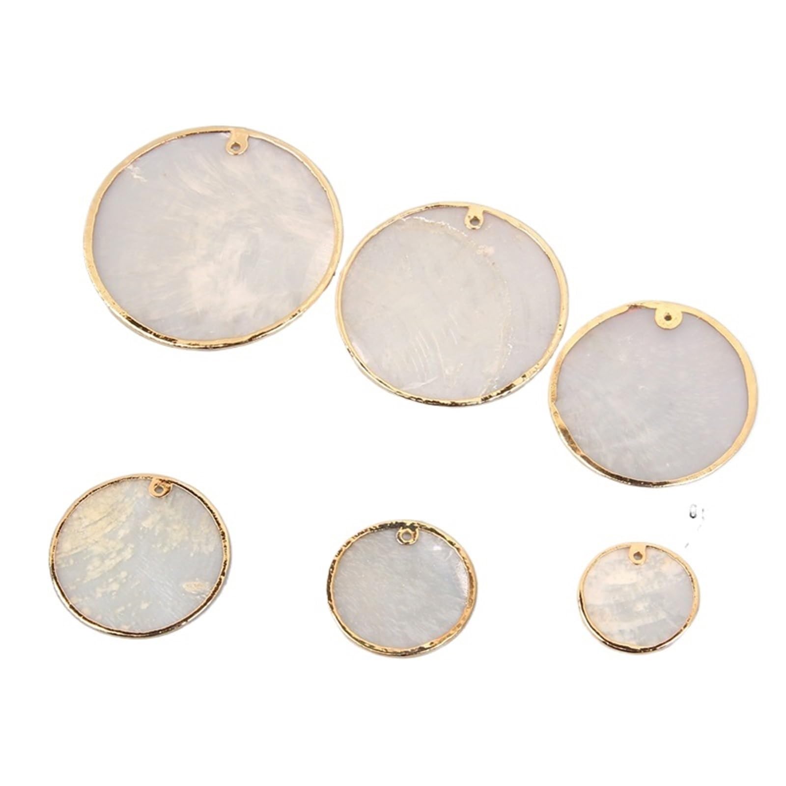 Shell Pendant Round Flat Mother Of Pearl Shells Charms For Women Summer Jewelry Making Necklace Earrings(40mm)