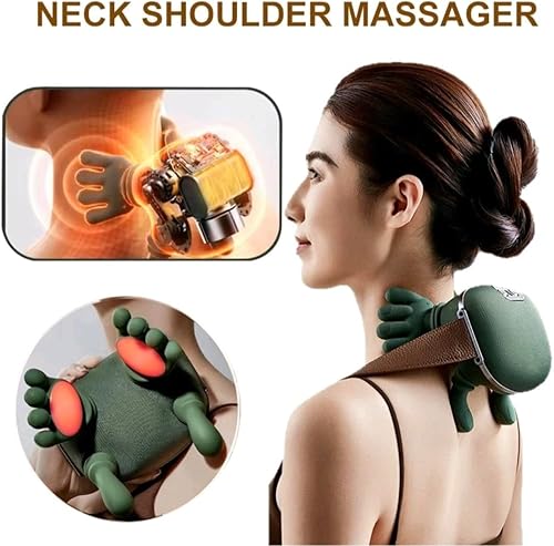 Miniatura 4 de Bionic - Masajeador térmico portátil, masajeador shiatsu de cuello y espalda, masaje eléctrico de tejido profundo 4D, diseño de mano humana simulada