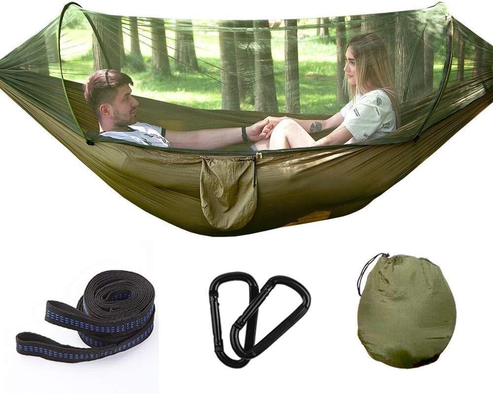 Hamac de camping avec moustiquaire portable marron le confort suspendu absolu