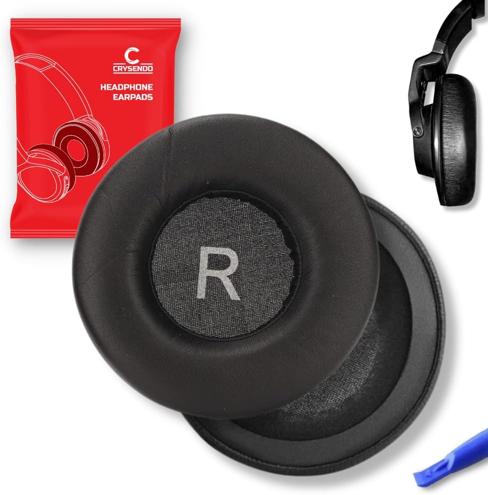 Crysendo 70mm Headphone Cushion for Son-y WH-CH510 / Son-y WH-CH500 / Son-y WH-CH520 Headphone | Replacement Headphone Ear Pads PU Leather & Soft Foam Ear Cushion Cover Earcups (Black)