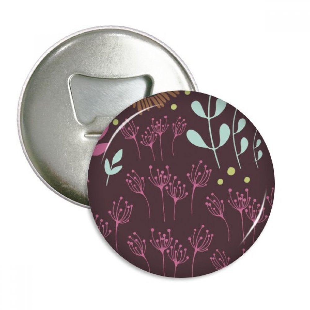 Cadeau argent ouvreur aimants de frigo motif peinture fleur sombre