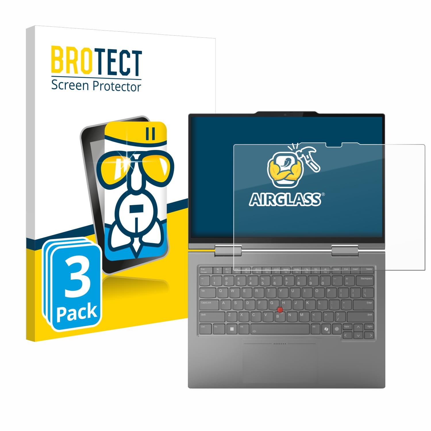 brotect Pellicola Protettiva Vetro per Lenovo ThinkPad X1 2-in-1 Gen 10 14" Protezione Schermo (3 Pezzi) [Durezza Estrema 9H, Chiaro]