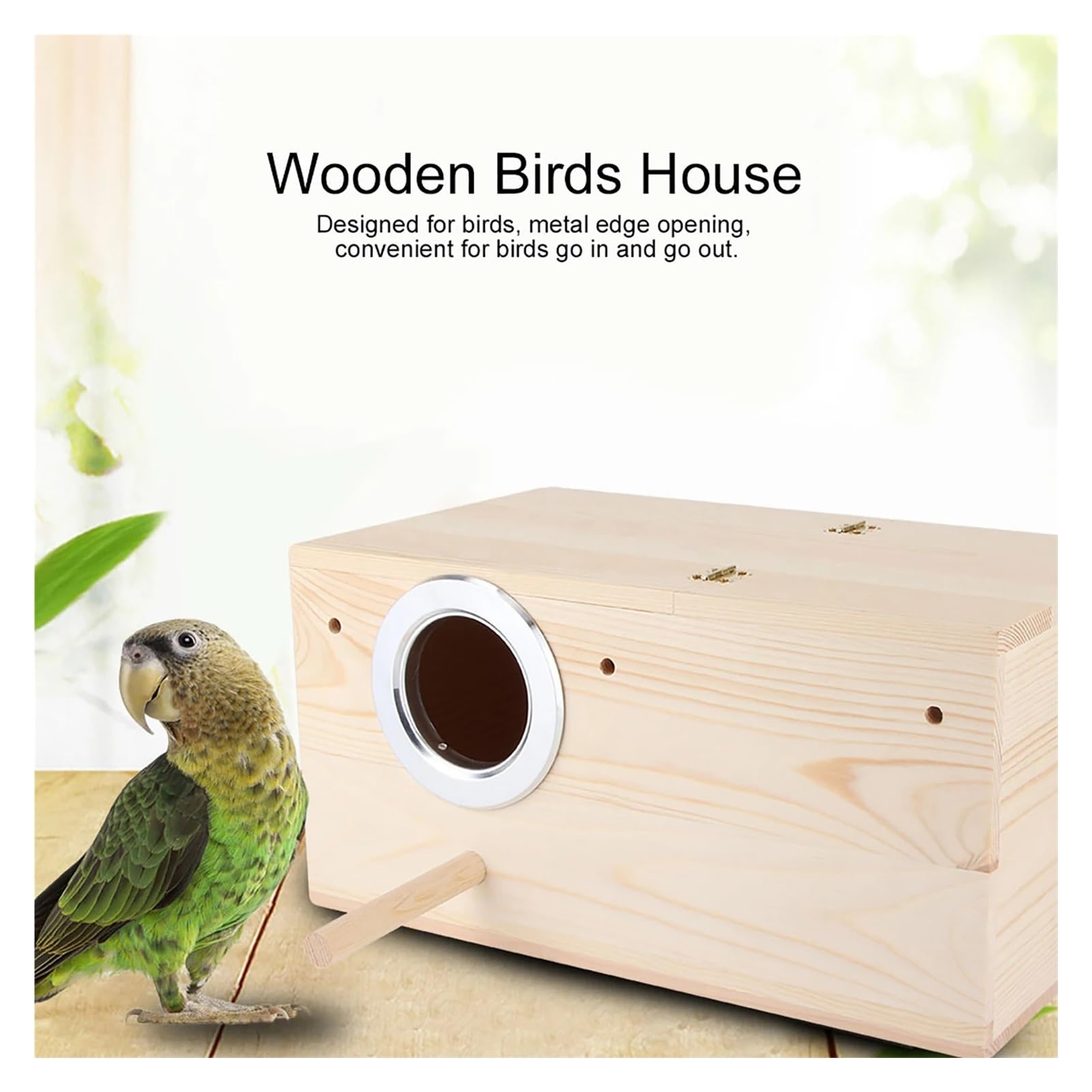 Nistkasten Vogelnistkasten aus Holz for Nymphensittiche, Vogelzuchtkästen, Hausdekoration for den Garten im Freien, traditioneller