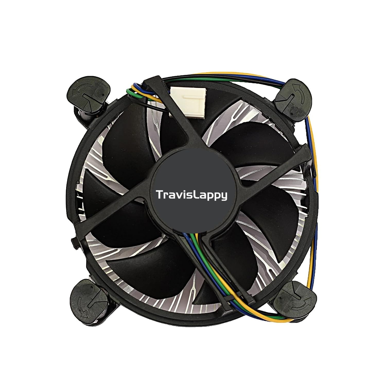 775/1155 CPU Cooling Fan with Universal Socket & Heat Sink for Better Air Circulation, Super Silent, De-Vibrating, HS Sunflower Design (CPUFAN-001, Black)