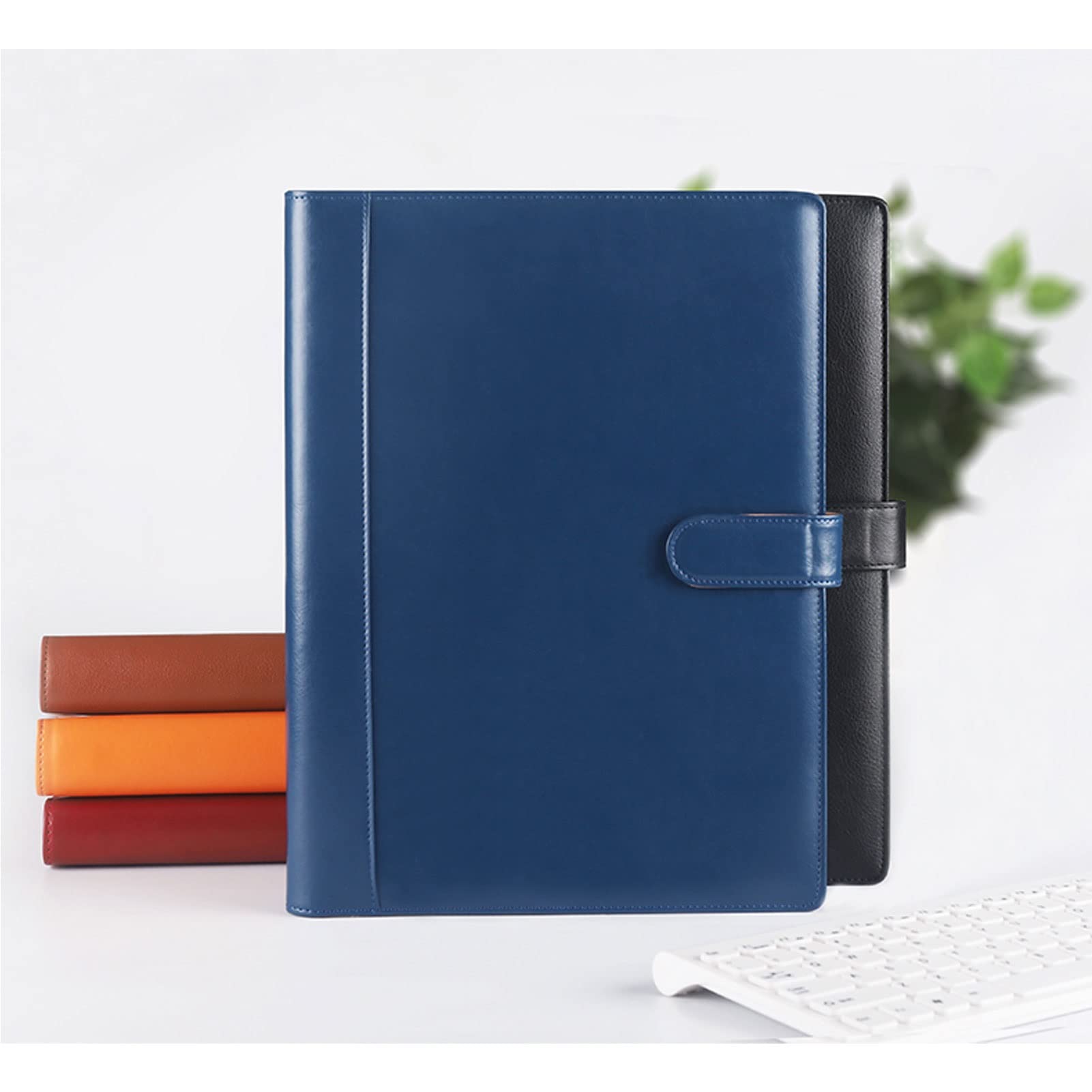 Zdejmujący się Ring Binder i Notepad, Organizer do segregatora A4, skórzany notes z kalkulatorem i 15 kieszonkami informacyjnymi, 13,2 x 10 cali, opakowanie 1 szt