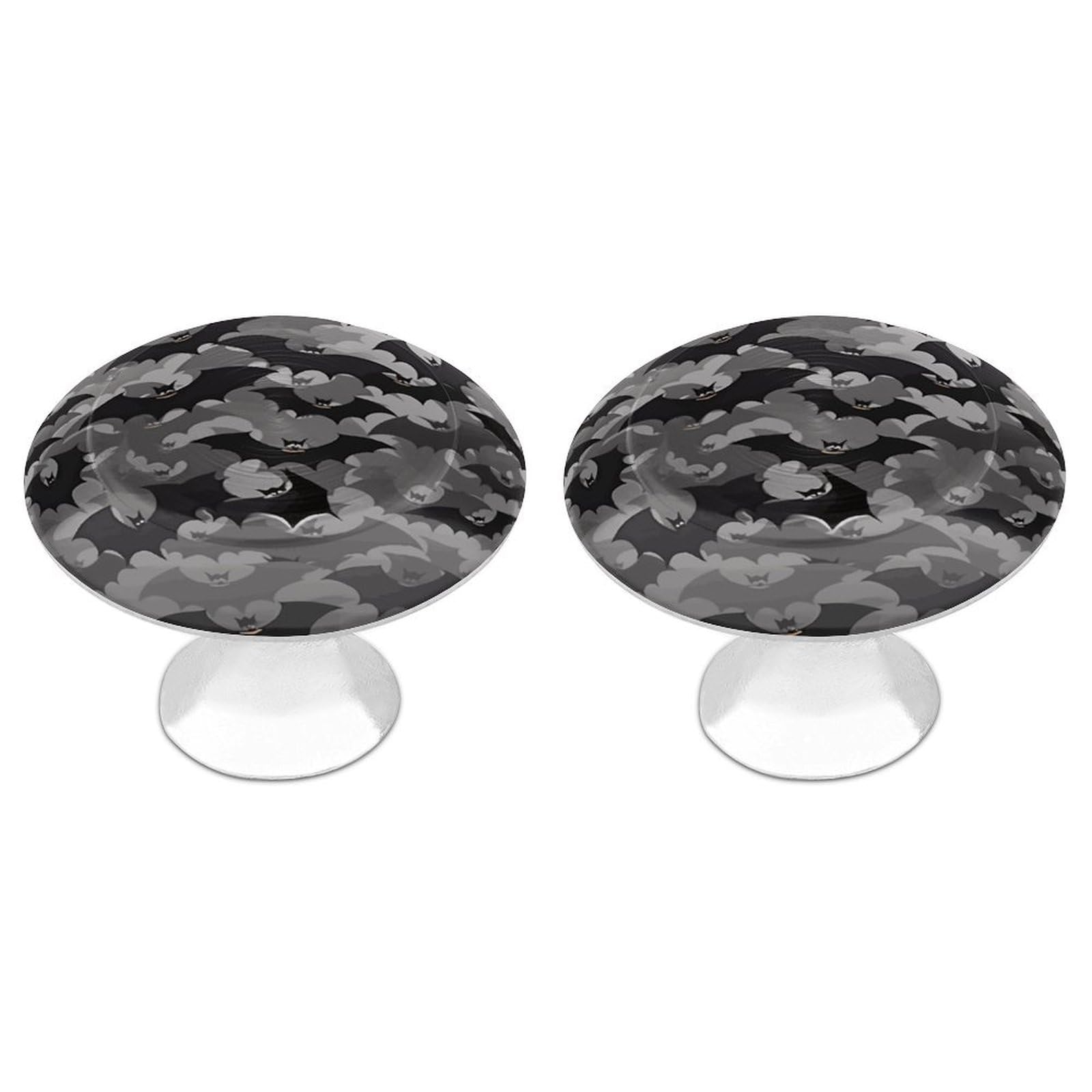 Btcowzrv Style Halloween Bats Grey 2 Pack Cabinet Knobs Drawer Pulls