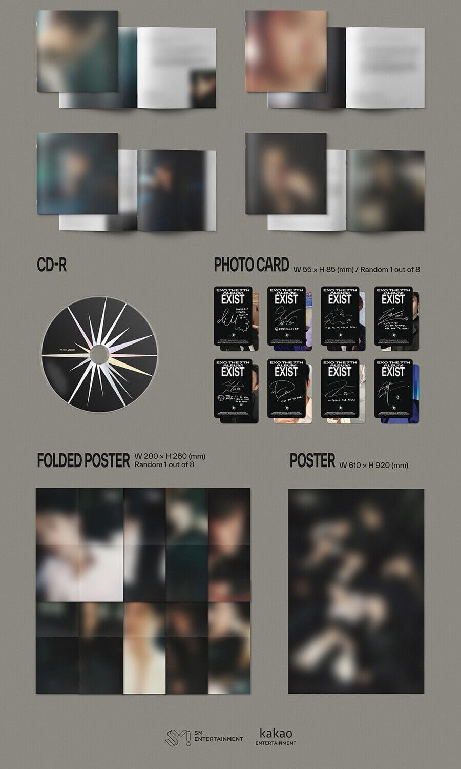 EXO - Vol.7 EXIST Digipack ver. CD+Folded Poster (Random ver. (No Poster))