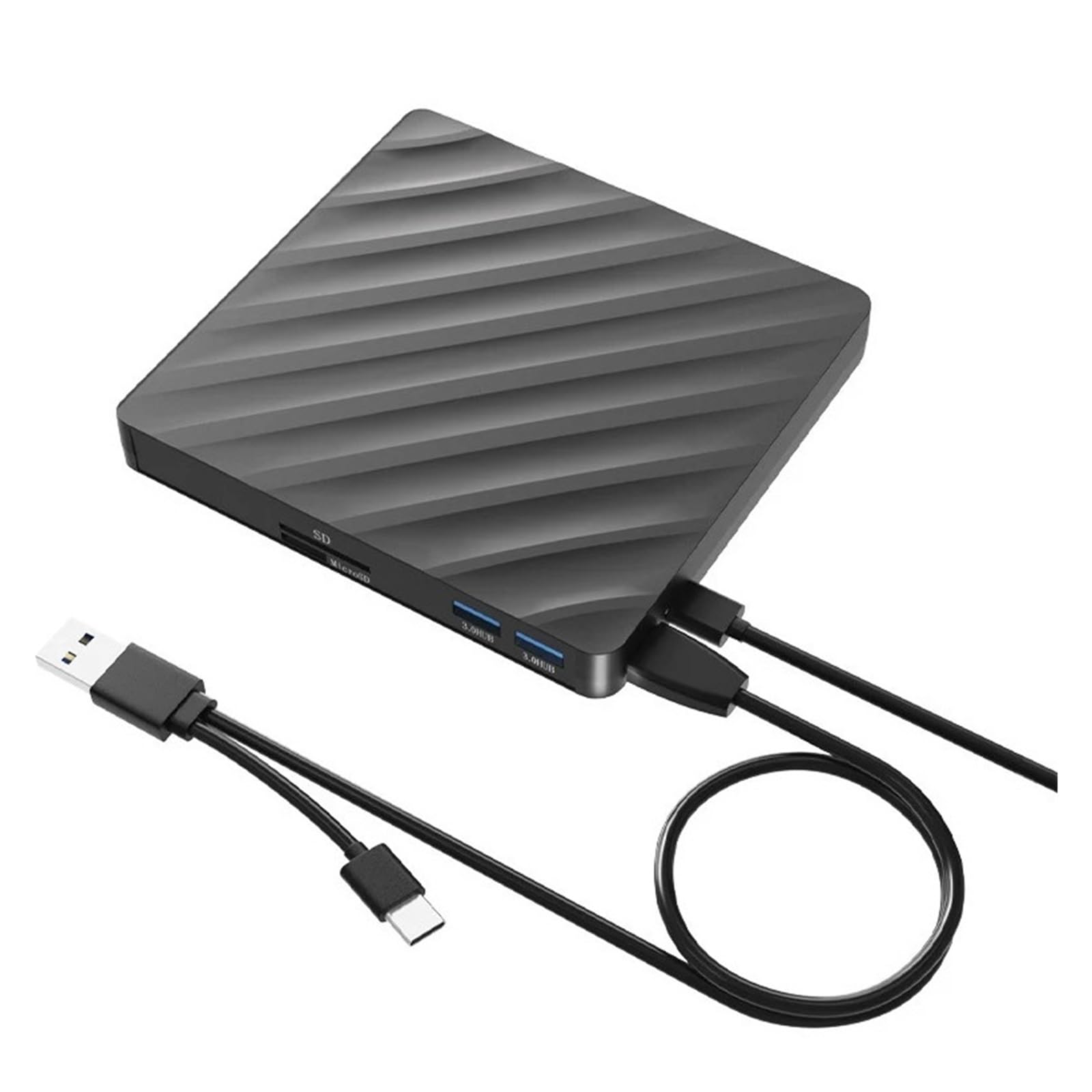 unità CD Dvd Esterna 6 in 1 Lettore CD USB C Custodia for unità Disco Esterna for PC unità Ottica Esterna Lettore Dvd Portatile for Laptop Compatto E Facile da Usare