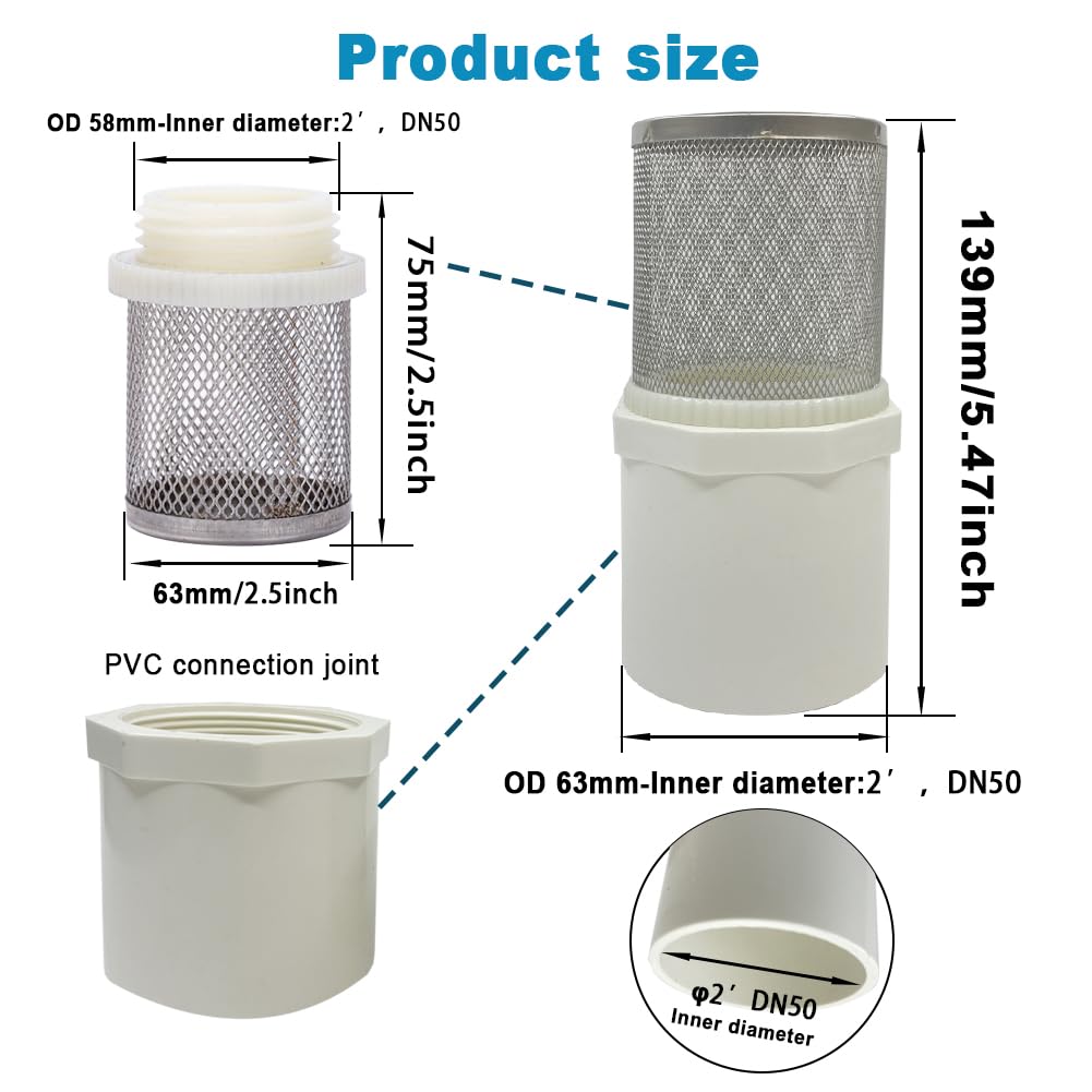 2 Inch Stainless Steel Suction Strainer - Plumbing Filter -3 2 Inch Stainless Steel Suction Strainer - Plumbing Filter -3