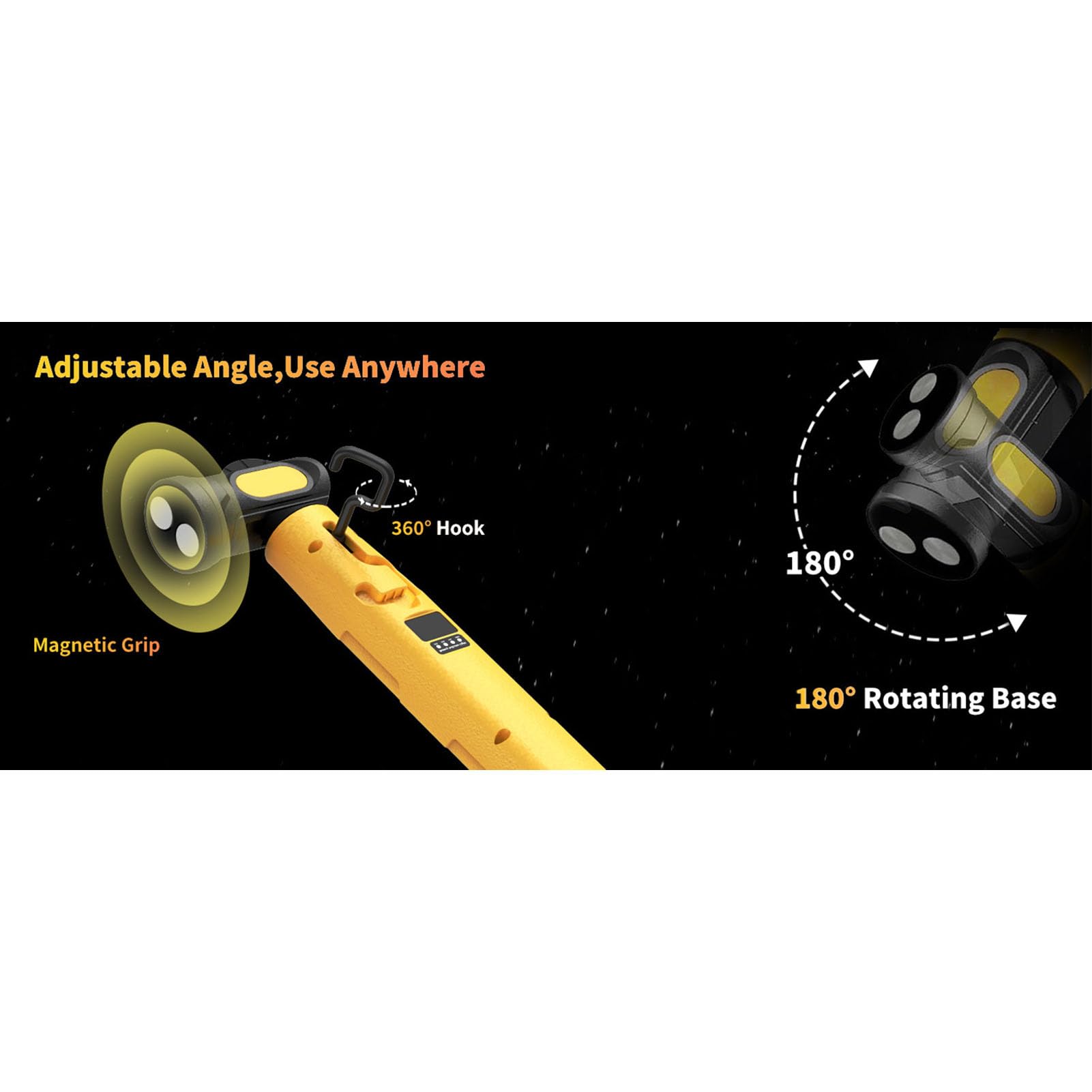 Duokon Luce da Lavoro Sotto il Cofano, Barra Luminosa da Lavoro a LED in ABS 3000LM 3 modalità di luminosità Magnetica Ricaricabile Alimentata a Batteria per Riparazione Auto Garage Meccanico Uso di