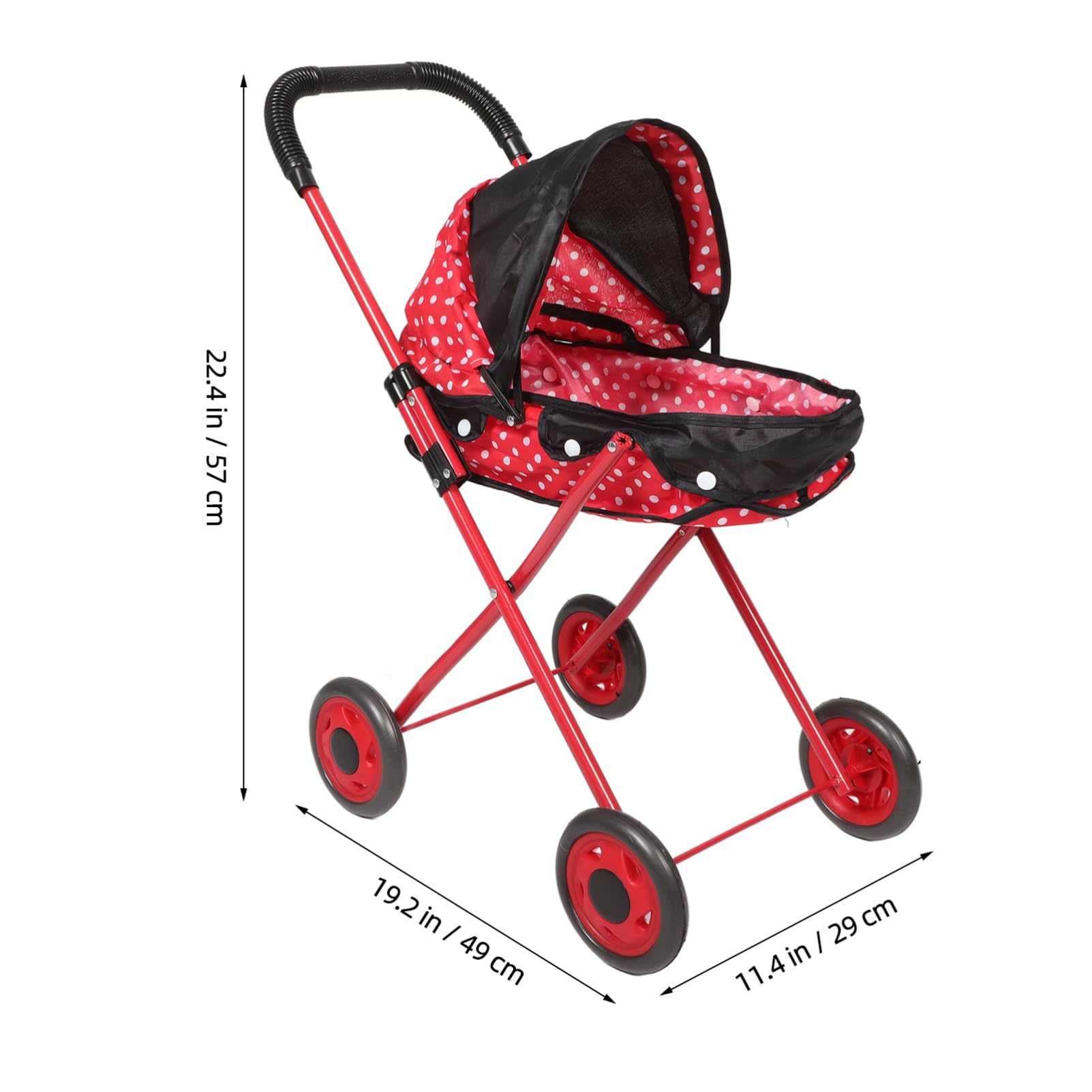 ERINGOGO Doll Stroller Toy Stroller for Girls Doll Accessories Pretend Play Easy Maintenance Random Style