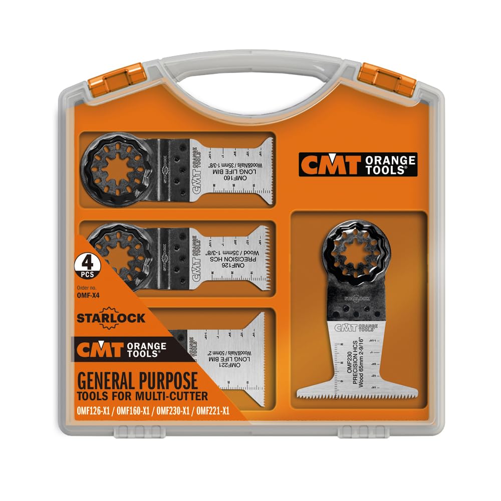 CMT Orange Tools OMF-X4 - Set 4 Lame per Utensile Multifunzione