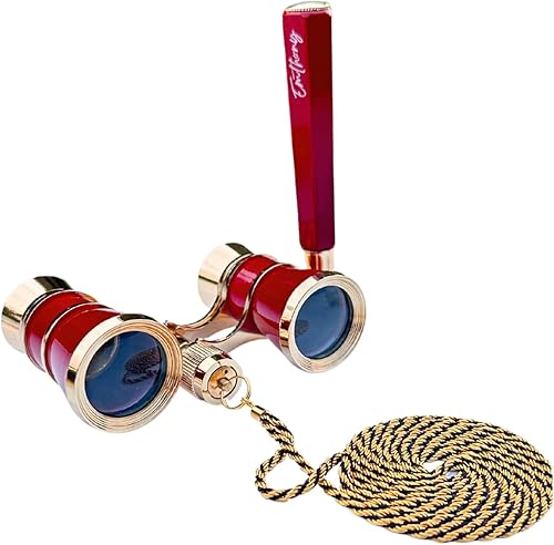 Emthony Gafas de ópera negras para mujeres u hombres, prismáticos para conciertos y binoculares de teatro, pequeños prismáticos de metal para una