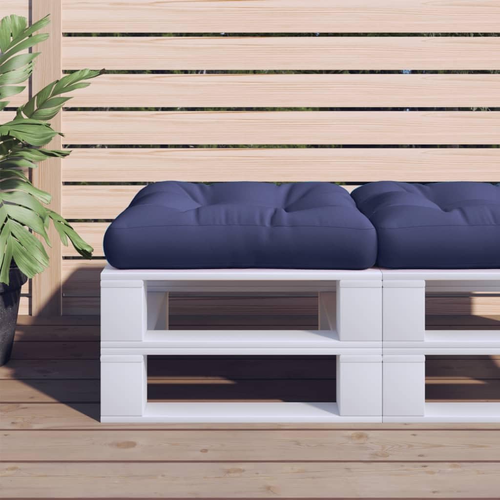vidaXL Coussin de Palette, Galettes de Chaise, Coussins de Siège, Décoration de Canapé Jardin Terrasse Patio Extérieur, Bleu Marine Tissu