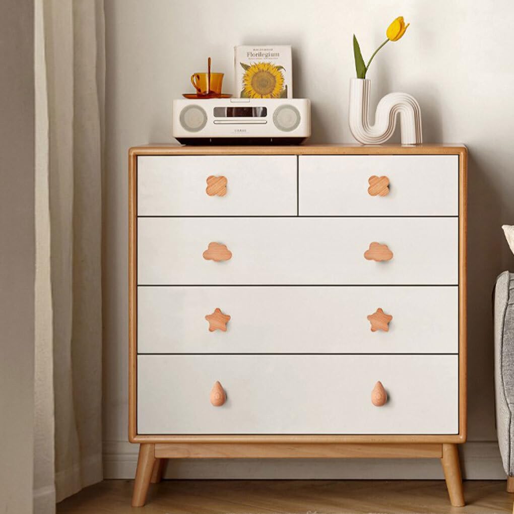 2 Satz von Holz Ziehgriff, vielseitiger Stil, breite Anwendung, Holz Schrankknöpfe, Set mit Schrauben, stilvolle Cartoon
