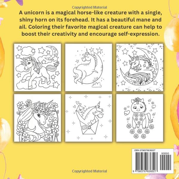 Unicorn Coloring Book for Kids - Fun and Super Cute Activity Book for Kids image 3