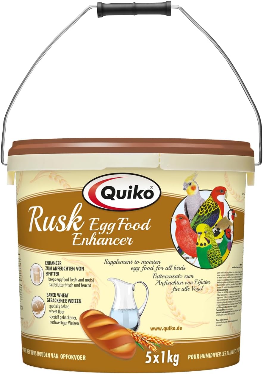 Rusk 5 Kg - Special feed additive for moistening egg feed, rearing feed & soft feed for pet birds & racing pigeons