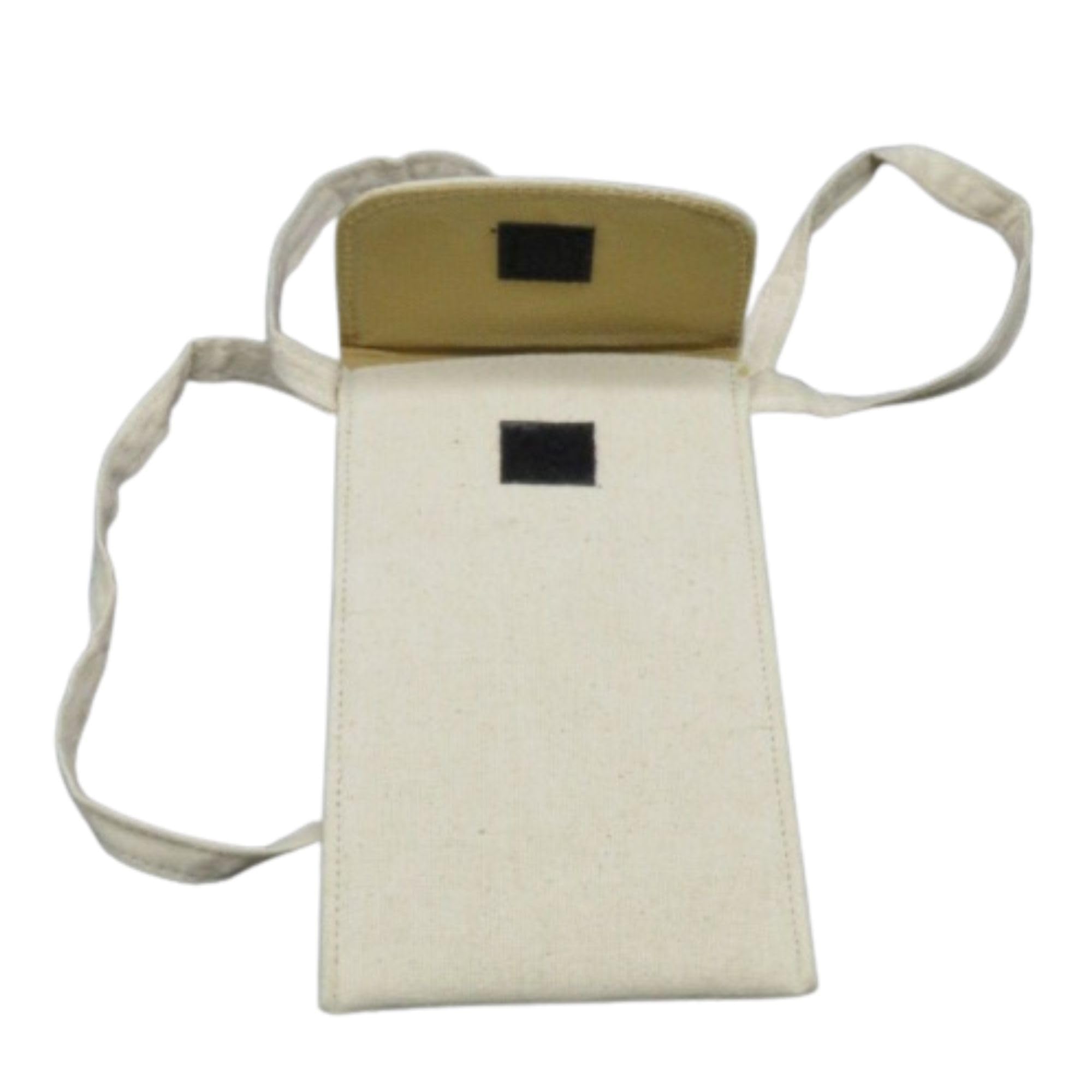ARTISTIC BAGS Cotton Mobile Pouch with Strap | Handcrafted Cloth Phone Sling Bag | Mobile Phone Sling Pouch (Size 8 x 4.5 Inches) White-picture-11