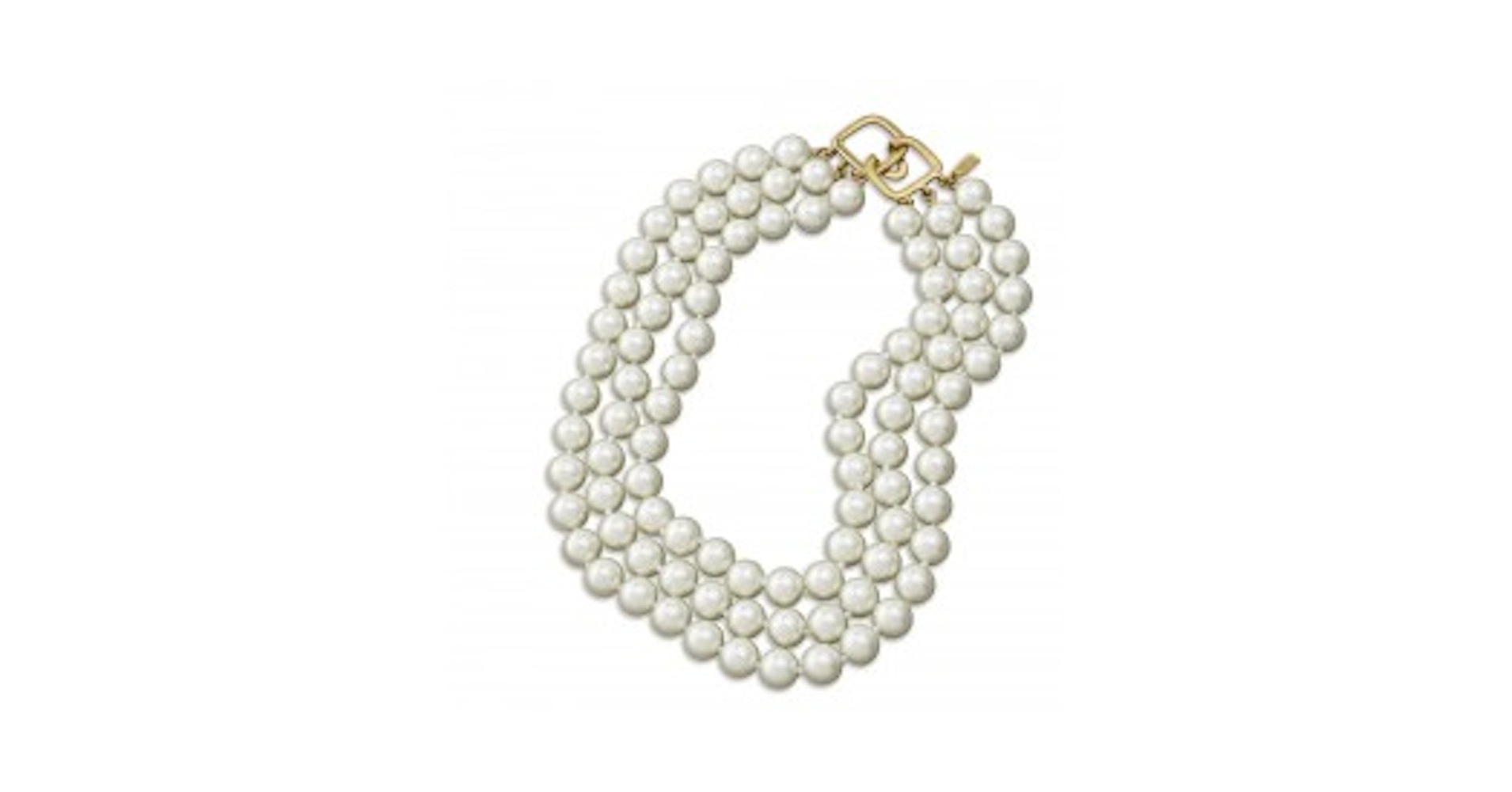Amazon.com: Kenneth Jay Lane -3 Row 12MM Pearl (AKA) Barbara
