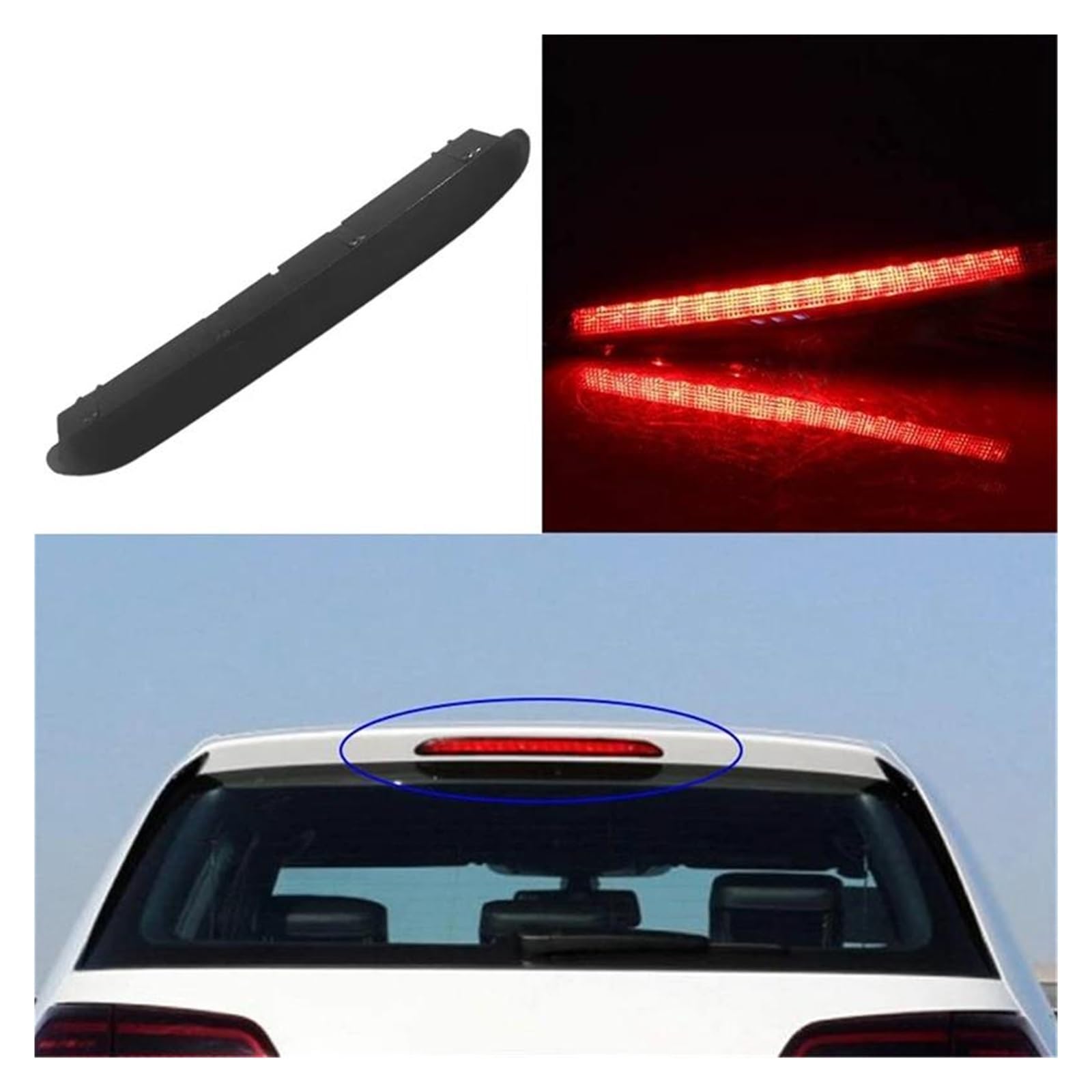 Générique Troisième Feu Stop Haute LED Pour Voiture Pour Golf 6 7 Mk6 Pour POLO 2011 – 2017 Feu stop additionnel