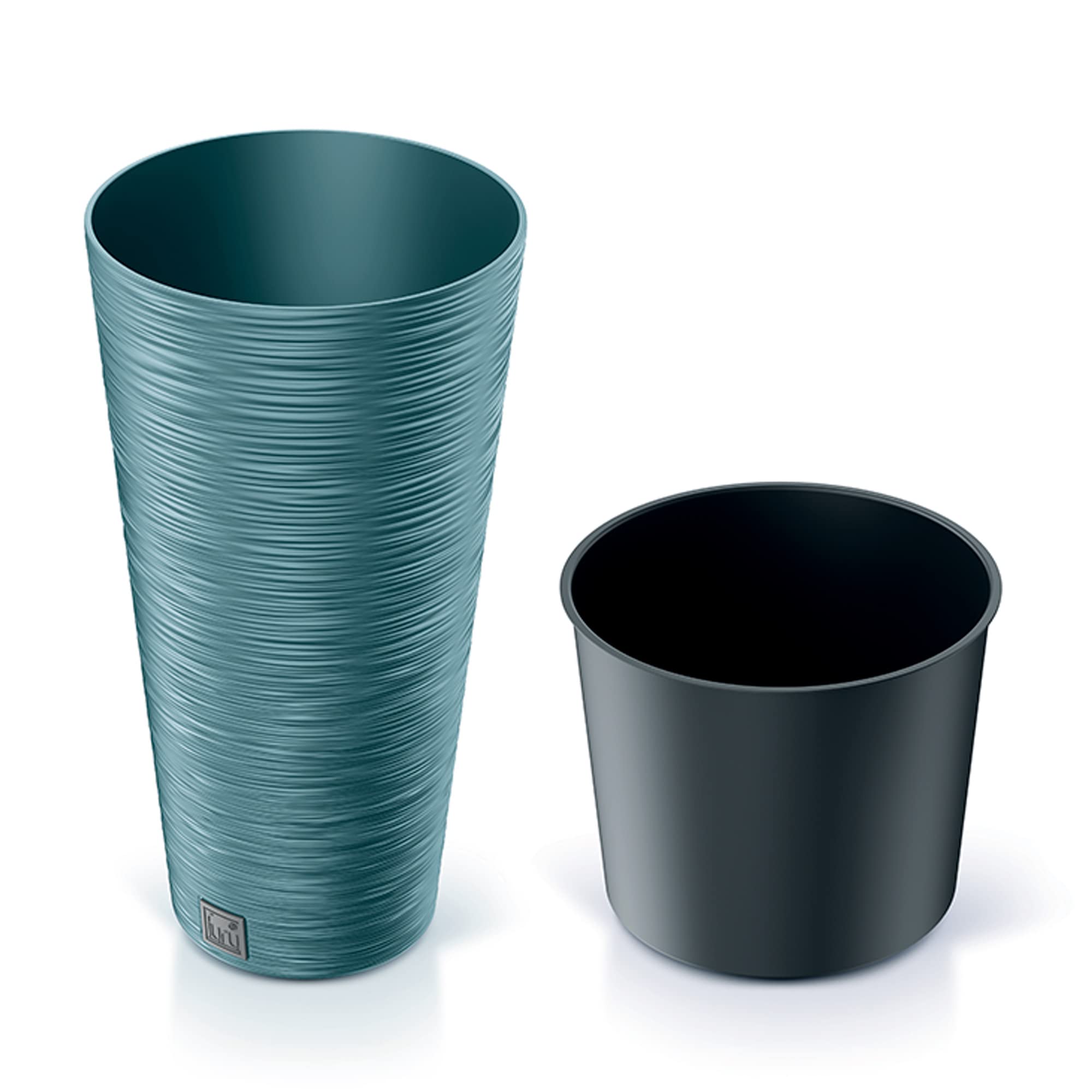 Vaso con riserva acqua 20x20x38cm Blanco - FURU | Leroy Merlin