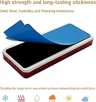 Vista 5 de Reflector 2.756x1.181 in Rojo Autoadhesivo Rectángulo Seguridad Impermeable Pegar En Para Entrada Buzón Remolque