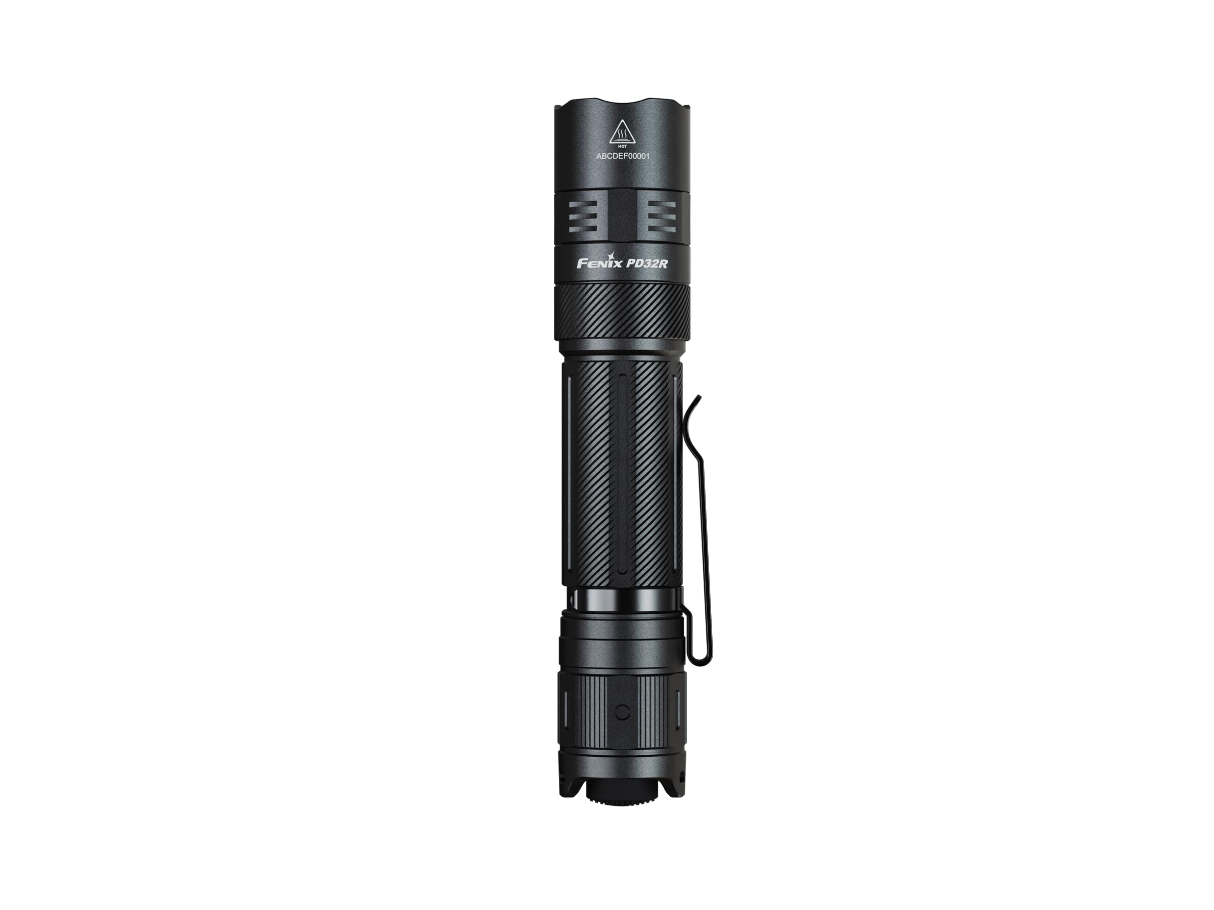 fenix PD32R Wiederaufladbare, kompakte LED-Sicherheits-/Polizei-Taschenlampe mit großer Reichweite | 1400 Lumen | 344 m | 70 Stunden Max | Leiser taktischer Schalter | 3400 mAh 18650 batteriebetrieben