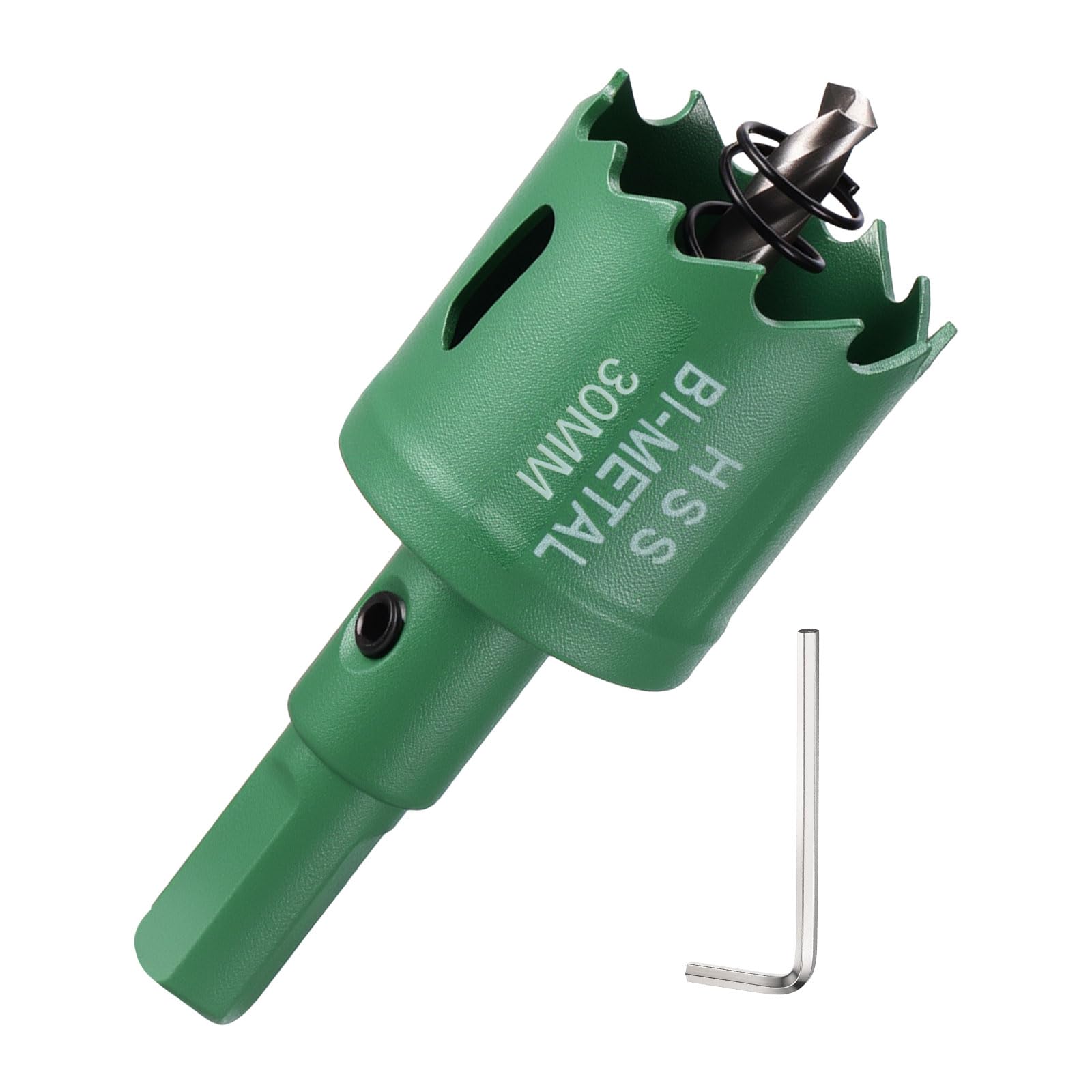 DTGN 1-3/16" Bi-Metal Hole Saw M42 HSS - 30mm Hole Cutter - Good for Thick Stainless Steel/Alloy/Aluminium/Brass/Copper - Green — image 1