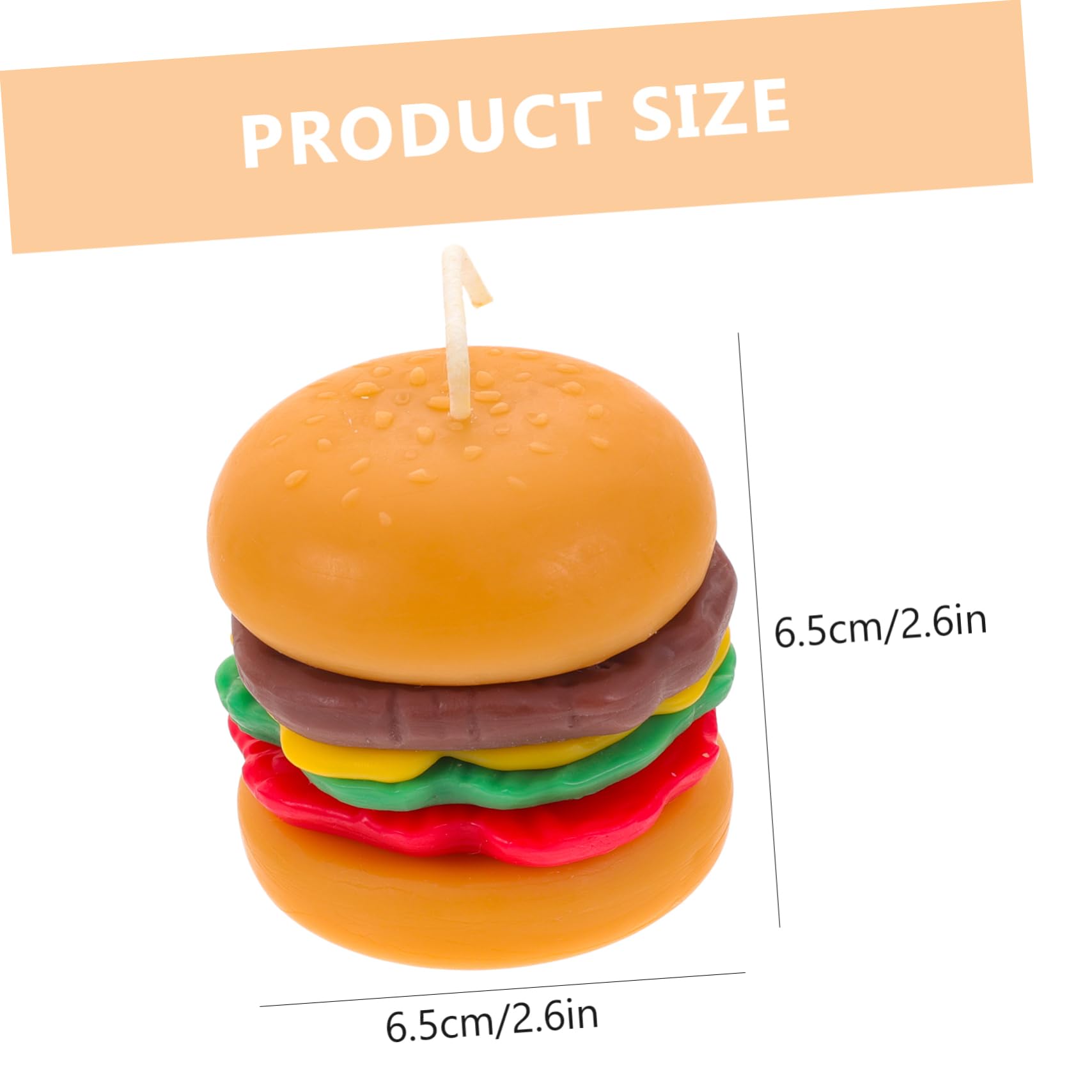 Alipis 2 Stück Mini-Burgerkerzen geformte Kerzen Bequeme Teelichter künstlicher Hamburger küchendekoration Living Room Decoration Duftkerze nach Paraffin Kerzen in Dessertform Mini-Kerze