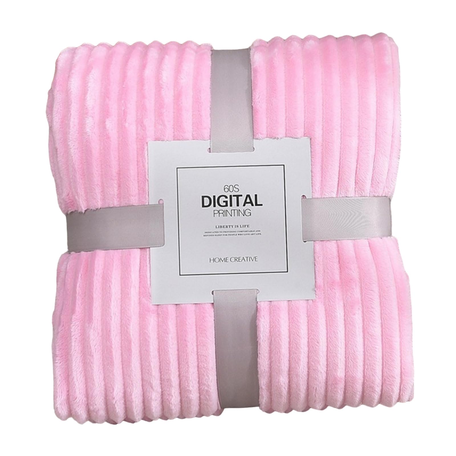 Carotoe A Color Striped Flannel Blanket Shawl Blanket Multipurposes Sof Cover Home Bed Comfortable Throw