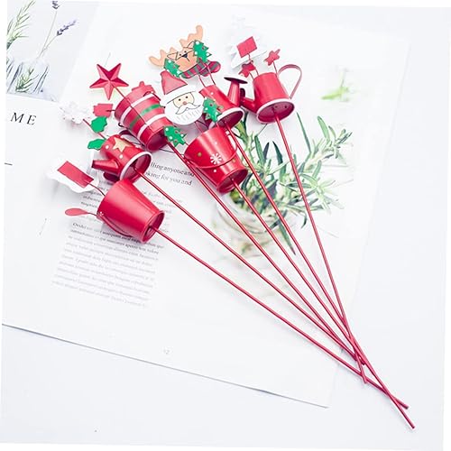 Miniatura 6 de UTHCLO 6pcs Snowman Stakes Outdoor Sign Adornos Navideños para Exterior Snowman Lawn Stick Holiday Garden Stakes Xmas Garden Outdoor Decor Floral