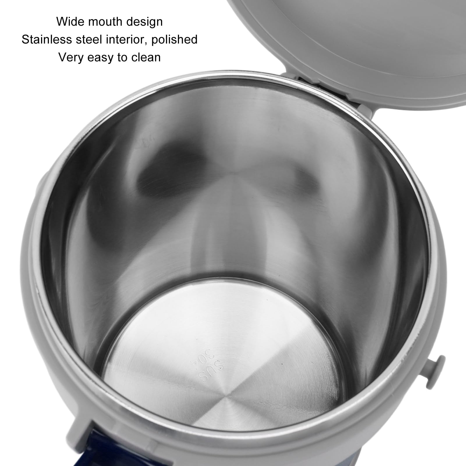 Isolierter Lebensmittelbehälter, 2 L, 3-stöckiges Design (Blau)