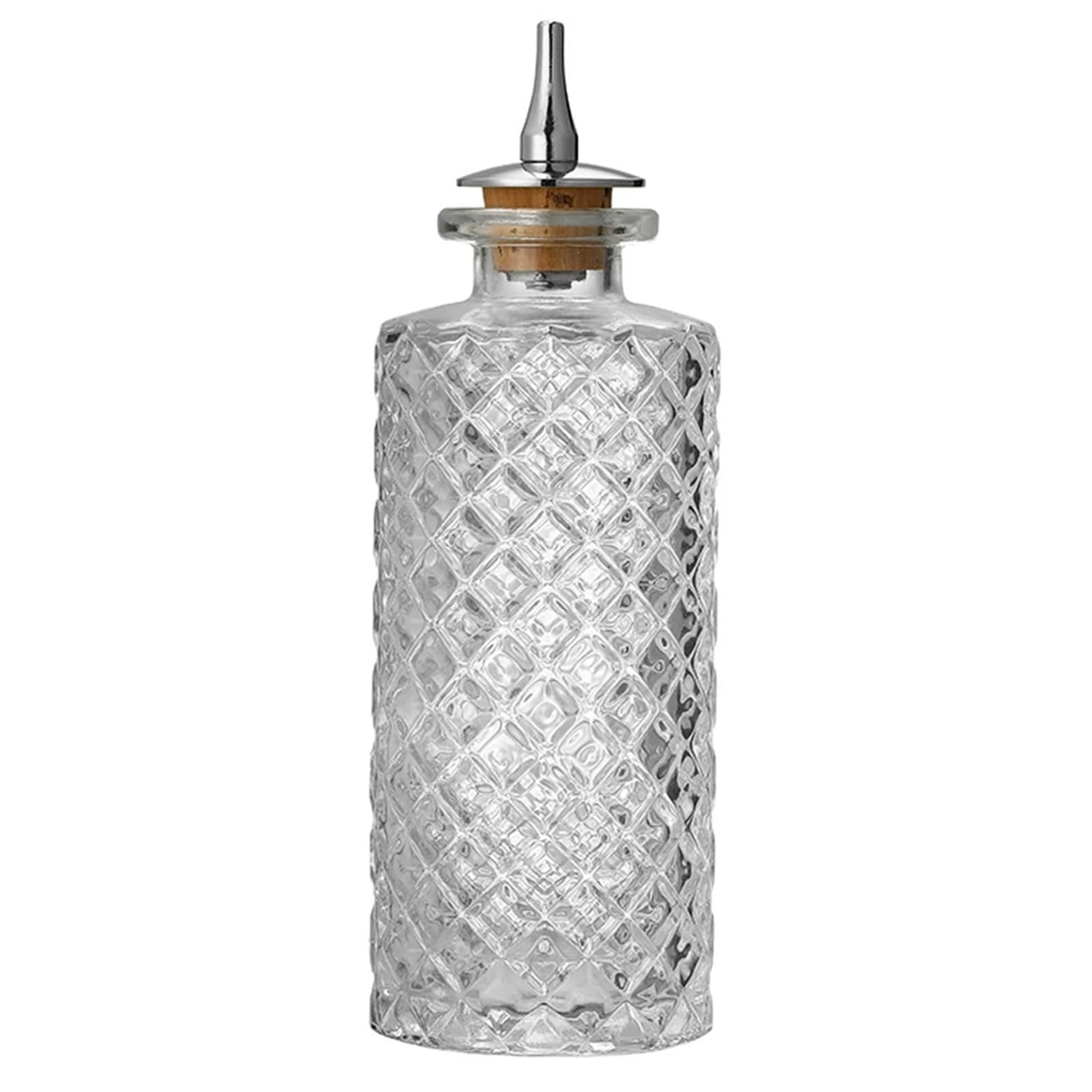 Kaeltsyn Modern Clear Engraved Glass Vessel Equipped with Snug Stopper to Keep Drink Freshness Serving Pourer Japanese Incised Glass Pourer