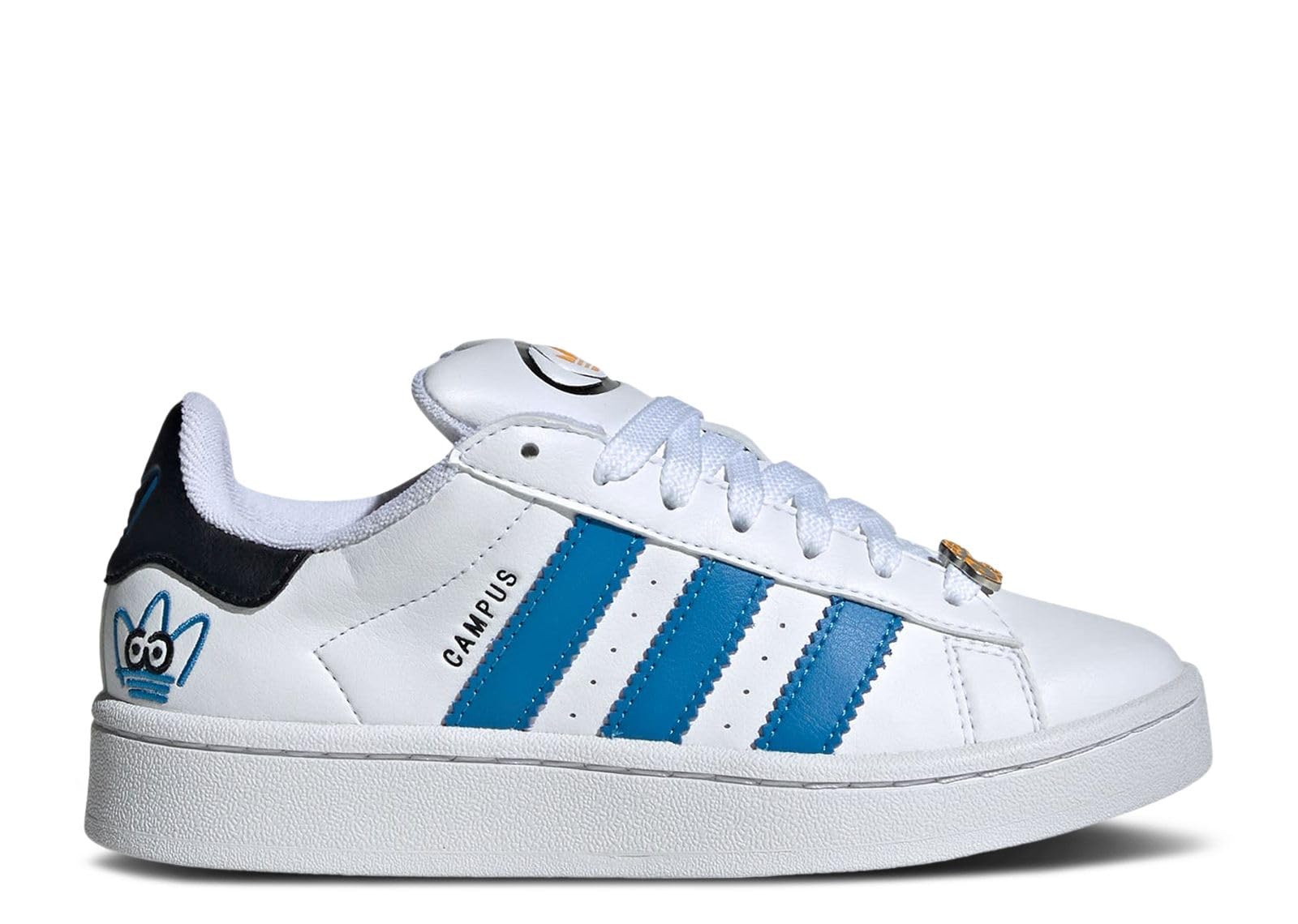 adidas Campus 00 Big Kid Sneakers, Cloud White/Bright Blue/Core Black, Size 7