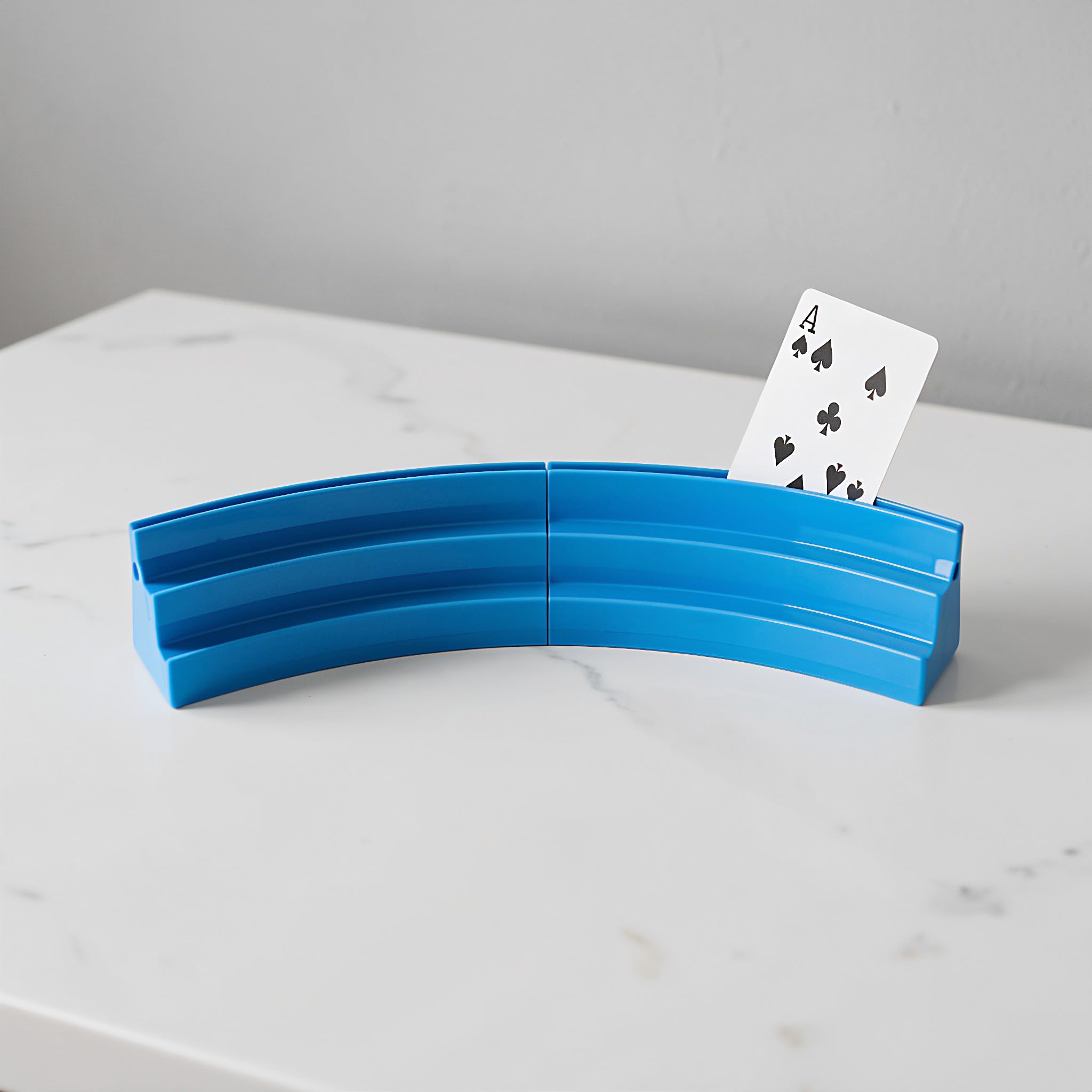 Luxshiny Porta carte da gioco in plastica per 4 paia di carte, supporto per