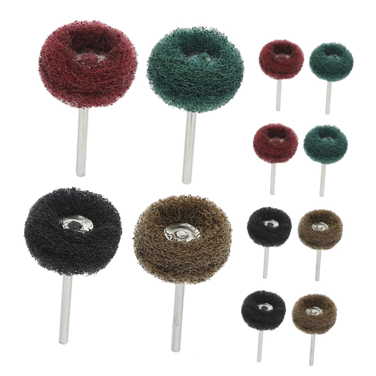 Alipis 20pcs Scouring Pad Grinding Head Buffer Clean Polishing Wheel Brushes White Polish Wheel Automotive Shaped Detailing Stainless Abrasive Wheel Polish Drill Sanding Attachment Steel