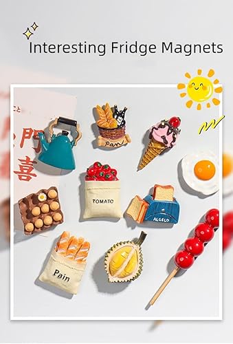 Miniatura 7 de 10 calcomanías magnéticas para refrigeradores, lindas calcomanías magnéticas de resina para refrigerador, adecuadas para refrigerador, pizarra