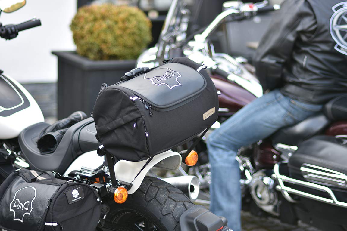 Tube Motorrad-Reisegepäck,Hecktasche aus wasserdichtem Cordura, 24 Liter Fassungsvermögen, Motorradsitz/Gepäckträger/Sissy Bar Tasche (Cordura, M (24 Liter))