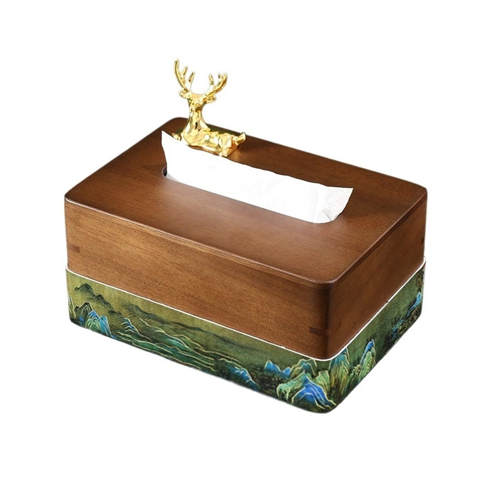 Tissue Case Creative Wooden Desktop Tissue Box High-end Hotel Homestay Napkin Facial Dispenser Ornaments Tissue Dispenser