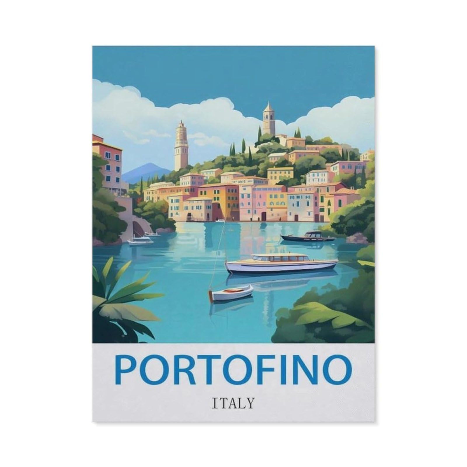 BEAYODKP Diamond Painting，Portofino Italy（30 x 40 cm）