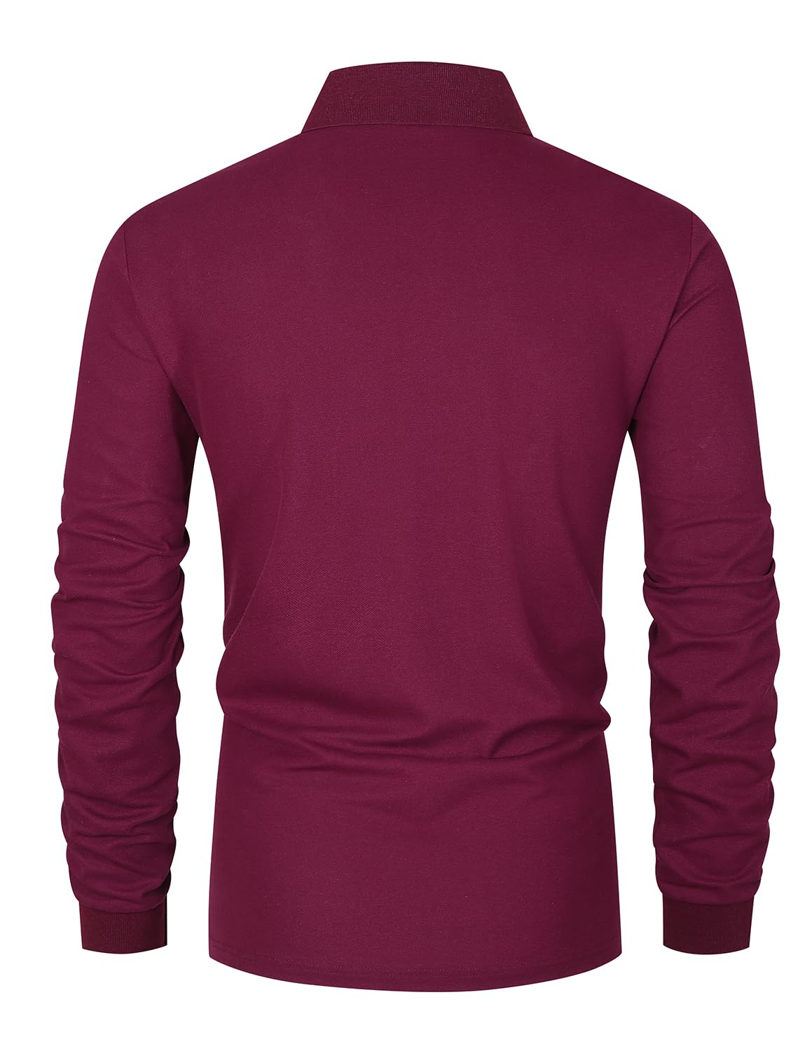KUNJLELP 100% Cotone Polo da Uomo Manica Lunga Ricamo di Giraffa Maglietta Uniformi Polo da Lavoro per l'autunno e l'inverno