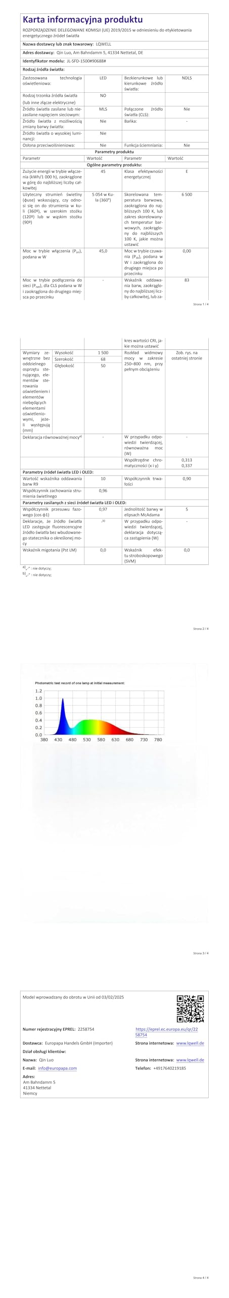 LQWELL LED Feuchtraumleuchte, LED Röhre 150x6.8x5cm IP65 Wasserfest, 45W 5050LM 6500K, Deckenleuchte Lange als Kellerleuchte, Wannenleuchte, Nassraumleuchte, Garagelampe, Werkstattlampe, 4 Stück