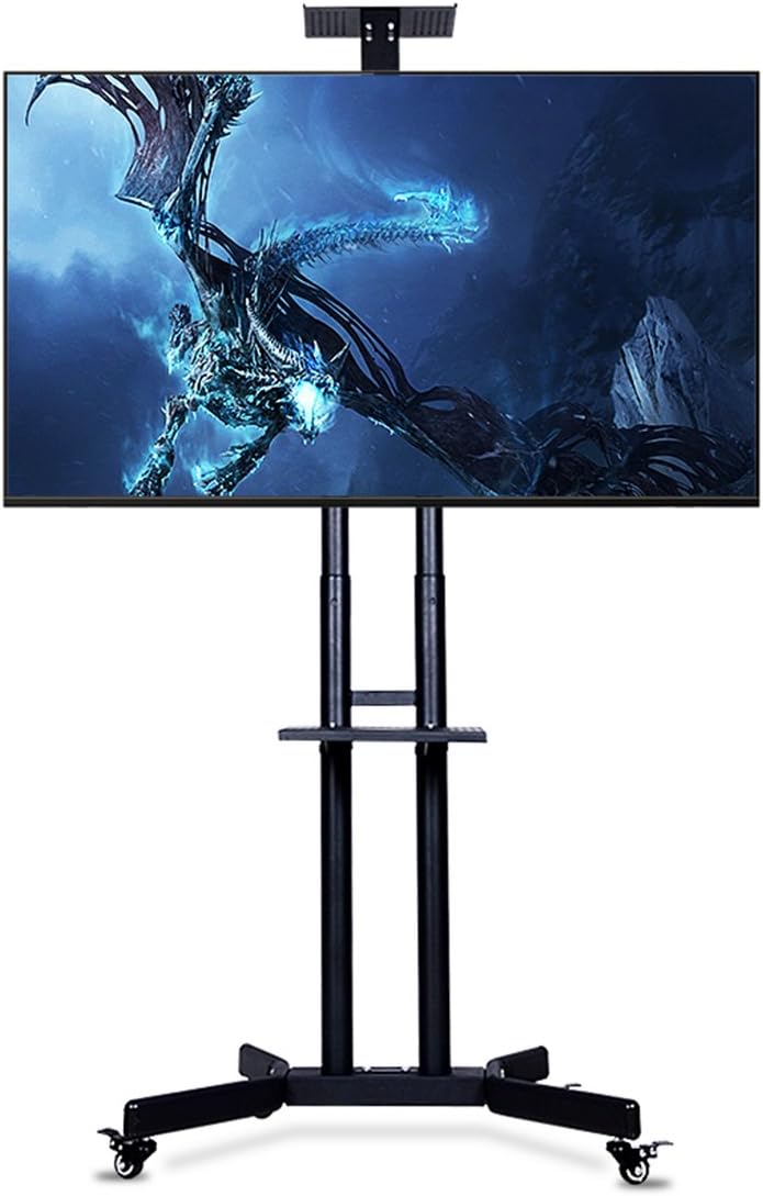 CNYF PTS002 TV Cart for LCD LED Plasma Flat Panel Stand w/Wheels Mobile fits 32" to 65" …