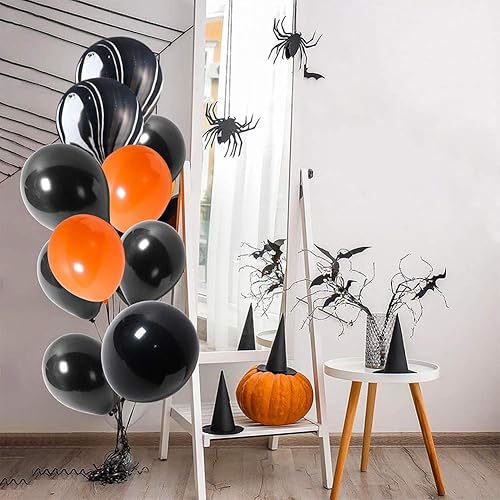Miniatura 3 de Abbaoww 100 globos negros de látex fuertes de 10 pulgadas para decoración de fiestas, cumpleaños, bodas, aniversarios, Navidad y suministros de arco