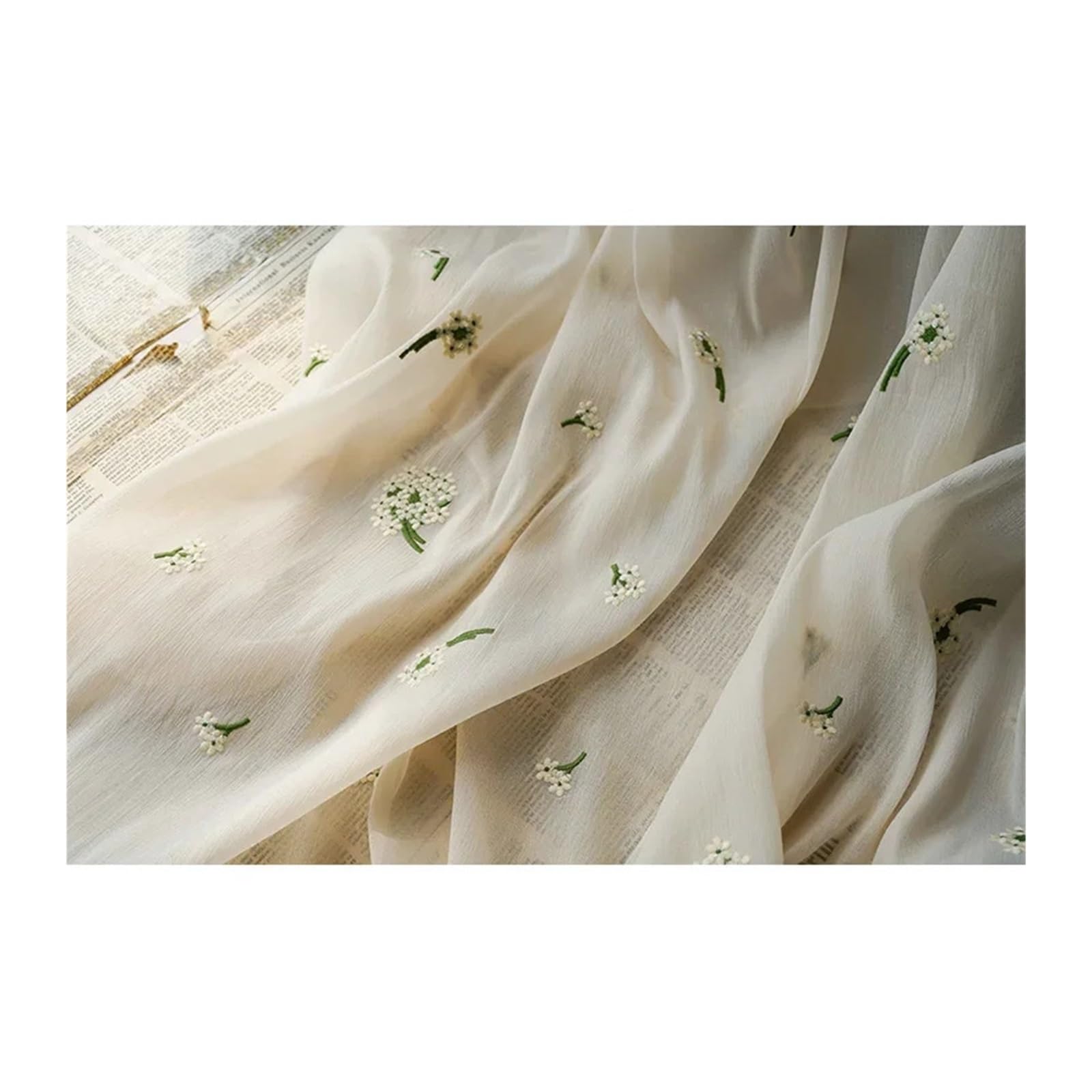 Telas Bordadas 3 piezas de tela de flores bordadas de tul suave