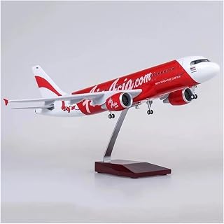 Display Scale Aircraft 1:85 47cm for Airbus A320 Airasia Airplane Model Diecast Scale Aircraft Reception Area Ornament Suitable for Gift Giving(No lamp)